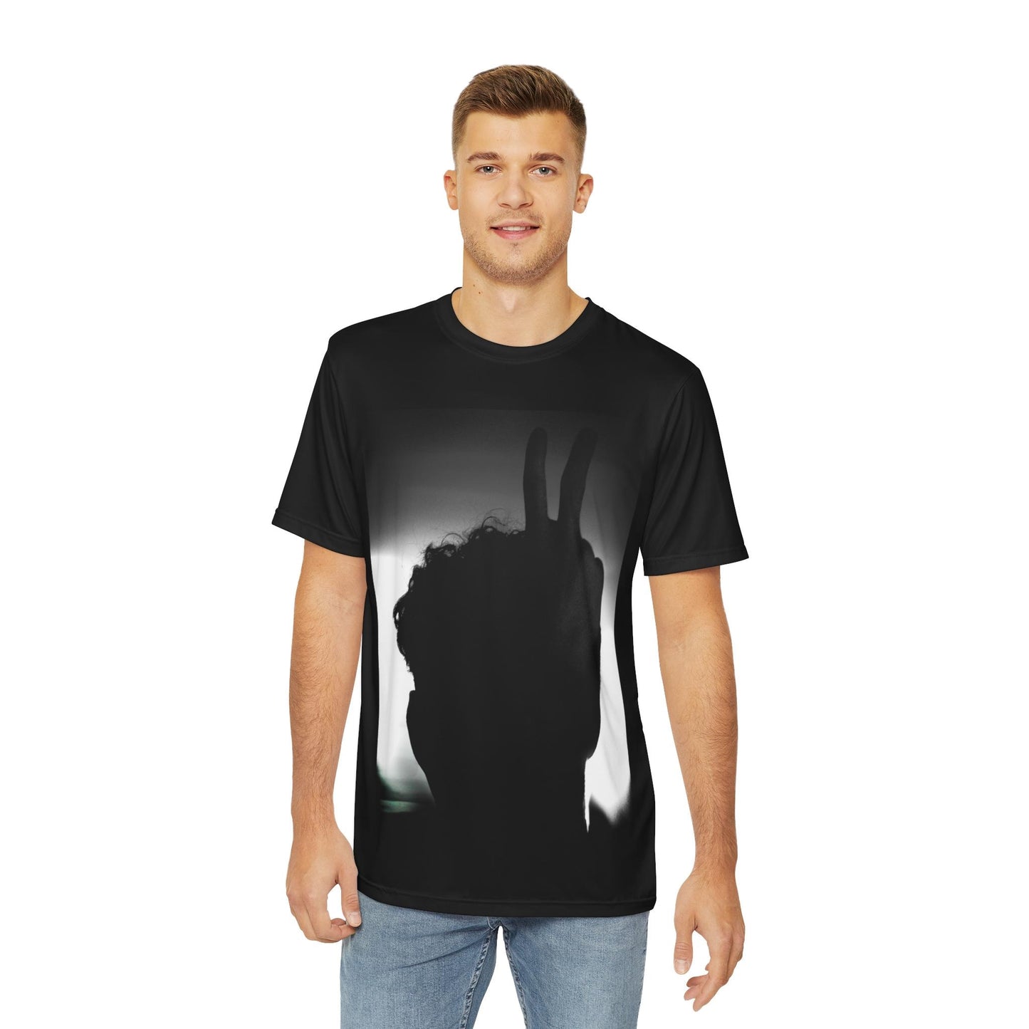 Bunny Ears (B.E.) Men's Graphic Tee - Peace Sign Art, Casual Wear, Street Style, Gift for Him, Birthday Present, Everyday Fashion